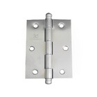 Dobradiça Média 5296 Com Anel Aço Cromo Acetinado 9cm - Rodri