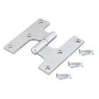 Dobradiça para Janela 3.1/2x3.1/2" Zamac Cromado Ferragens Pagé 2 peças