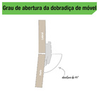 Dobradiça para Móveis Curva 26mm 95º Aço