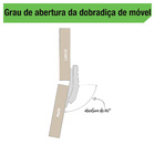 Dobradiça para Móveis Curva 35mm 110º Aço Galvanizado