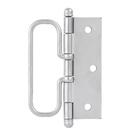 Dobradiça para Porta Camarão Cromado Acetinado até 21kg 3 peças