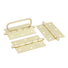 Dobradiça para Porta Camarão Latão Acetinado 25kg 3 peças