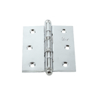 Dobradiça para Porta com Anel Cromada até 23kg 3 peças