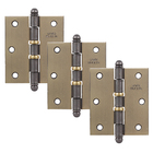 Dobradiça para Porta com Anel Ouro Velho até 36kg 3 peças