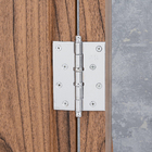 Dobradiça para Porta com Anel Cromada até 48kg 3 peças