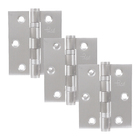 Dobradiça para Porta com Rolamento Cromada até 25kg 3 peças