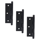 Dobradiça para Porta Comum Preto até 18kg 3 peças