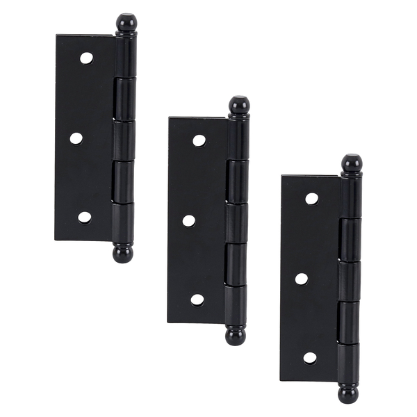 Dobradiça para Porta Comum Preto até 18kg 3 peças