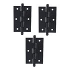 Dobradiça para Porta Comum Preto até 18kg 3 peças