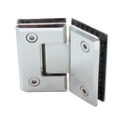 Dobradiça para Porta de Box de Vidro Aço Inox Polido 135º