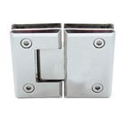 Dobradiça para Porta de Box de Vidro Aço Inox Polido 180º