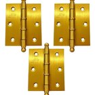 Dobradiça Para Porta Dourada Escovada 3 X 2 1/2 Anel Imab