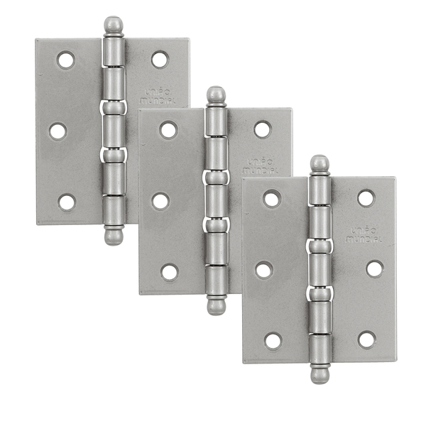 Dobradiça para Porta Pintado até 35kg 3 peças