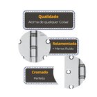 Dobradiça Para Porta Silvana Com Rolamento 891 Cromada Espelh