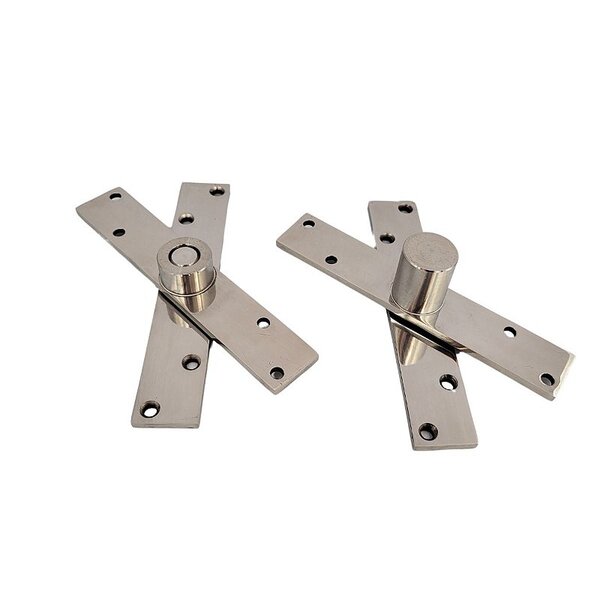 Dobradiça Pino Porta Pivotante Inox 304 Polido Até 450 Kg