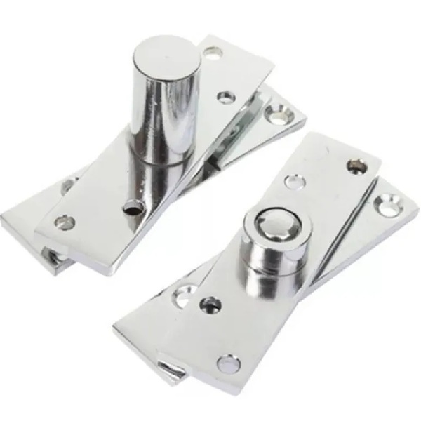 Dobradiça Pivotante Em Aço Cromado Até 150 Kg