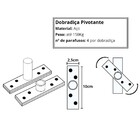 Dobradiça Pivotante Para Porta Vidro Aço Inox Rolamento Esfer