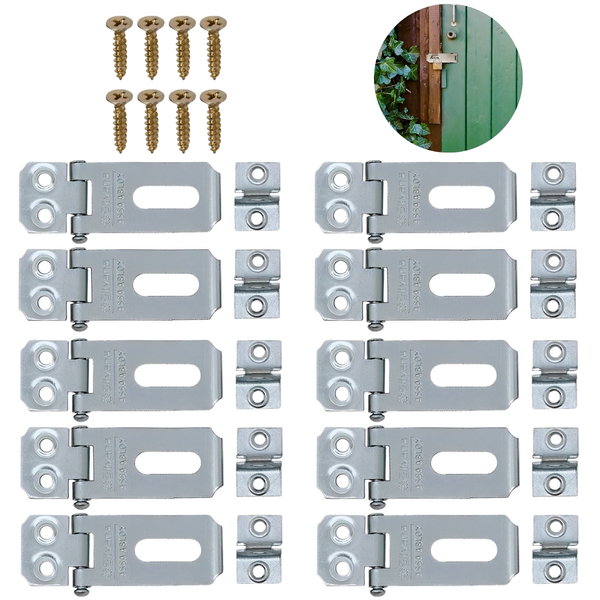Dobradiça Porta Cadeado Fecho Trinco Zincado 1,5" Para Portão