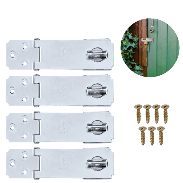 Dobradiça Porta Cadeado Fecho Trinco Zincado 3,5" Para Portão