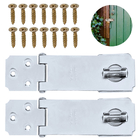 Dobradiça Porta Cadeado Fecho Trinco Zincado 3,5" Para Portão