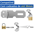 Dobradiça Porta Cadeado Fecho Trinco Zincado 6,3cm Para Portã