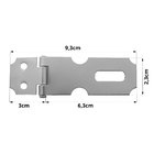 Dobradiça Porta Cadeado Fecho Trinco Zincado 6,3cm Para Portã