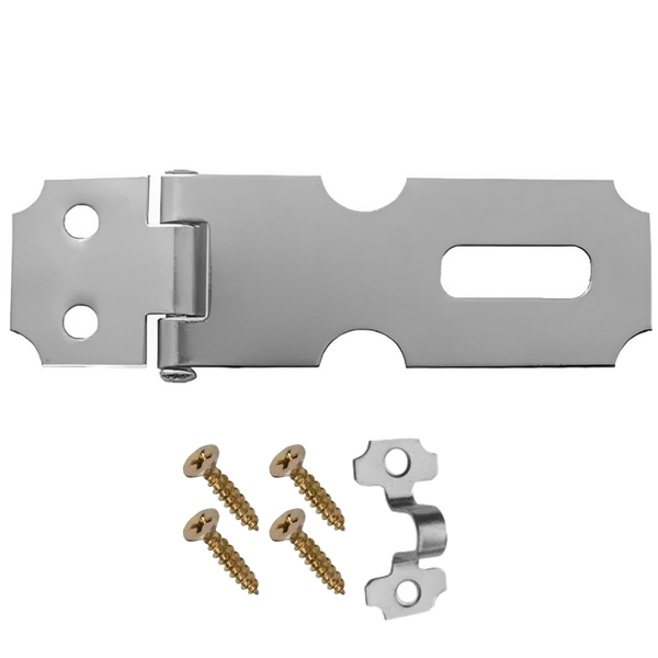 Dobradiça Porta Cadeado Fecho Trinco Zincado 6,3cm Para Portã