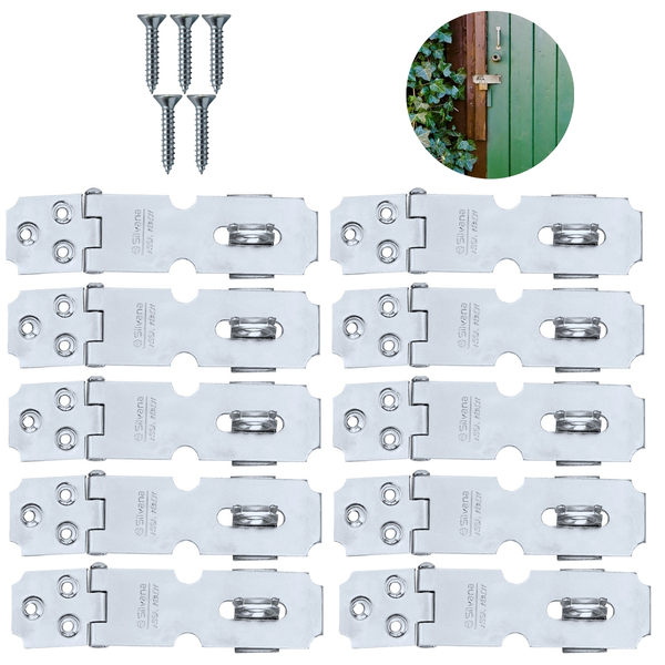 Dobradiça Porta Cadeado Fecho Trinco Zincado 6,5cm Para Portã