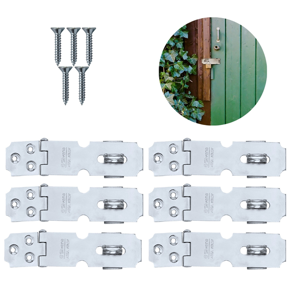 Dobradiça Porta Cadeado Fecho Trinco Zincado 6,5cm Para Portã