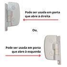 Dobradiça Porta De Box De Banheiro 1114 Cor Branco 2 Pçs