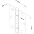 Dobradiça Porta de madeira cor Preta Pado SM 3025