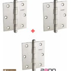 Dobradiça Porta de Madeira de Aço Inox Escovado Pado SM 3025