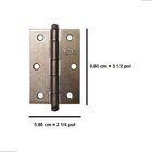 Dobradiça Porta Madeira 29 Kg Envelhecido Ouro Velho 3 Pçs Me