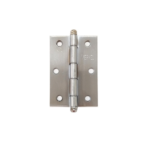 Dobradiça Porta Madeira Até 29 Kg Aço Escovada Jogo 3 Pçs Com