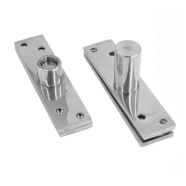 Dobradiça Porta Pino Pivotante Inox 304 Polido Até 150 Kg