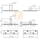 Dobradica Porta Pivotante Pivot 286 Imab Inox Escovado 80 Kg