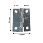 Dobradiça Porta Zincada Kit 3 Peças - 2' 50mm Ferca