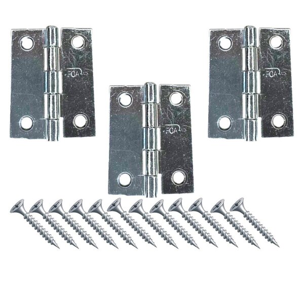 Dobradiça Porta Zincada Kit 3 Peças - 2' 50mm Ferca