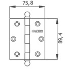 Dobradiça Reforçada 500 3 5x3 Aço Escovado Com Anel - Lafonte