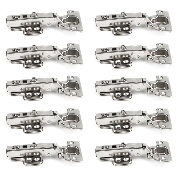 Dobradiça Reta 35mm Pistão Amortecedor E Calço Click 10 Unida