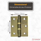 Dobradica Silvana 891 Flo Anel-bola 3.1-2"x3" 3pcs Blister