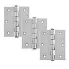 Dobradiça para Porta e Janela de Madeira Stark Aço Inox 304 3.1/2x3" até 60kg 3 peças