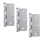 Dobradiça para Porta e Janela de Madeira Stark Aço Inox 304 3.1/2x3" até 60kg 3 peças