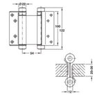 Dobradiça Vai E Vem Altura 100mm