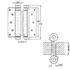 Dobradiça Vai E Vem Altura 150mm