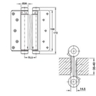 Dobradiça Vai E Vem Altura 150mm