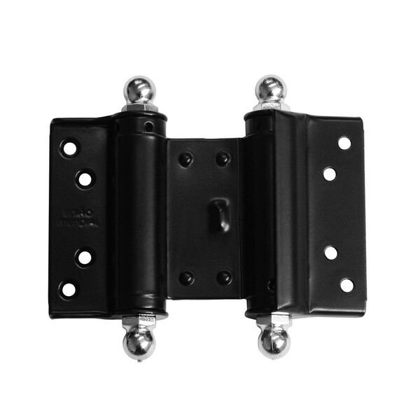 Dobradiça Vai E Vem P/ Porta Bang-bang Em Aço Preto União Mun