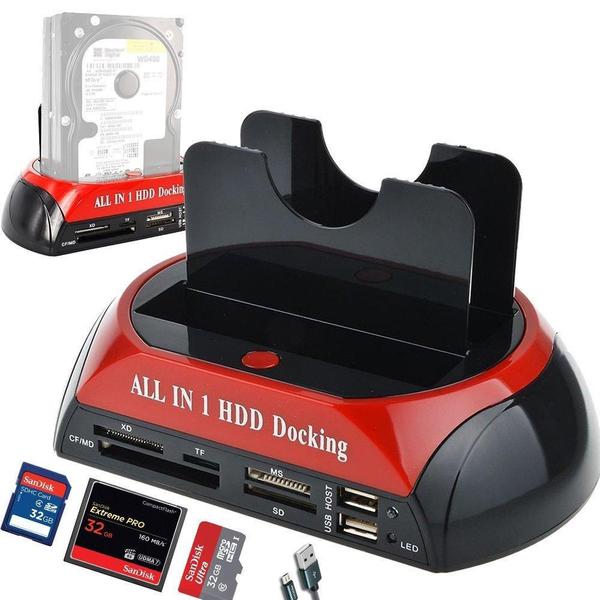 Dock Station Hd Sata 2.5/3.5 E Usb 2.0/3.0 Pc Notebook Entra