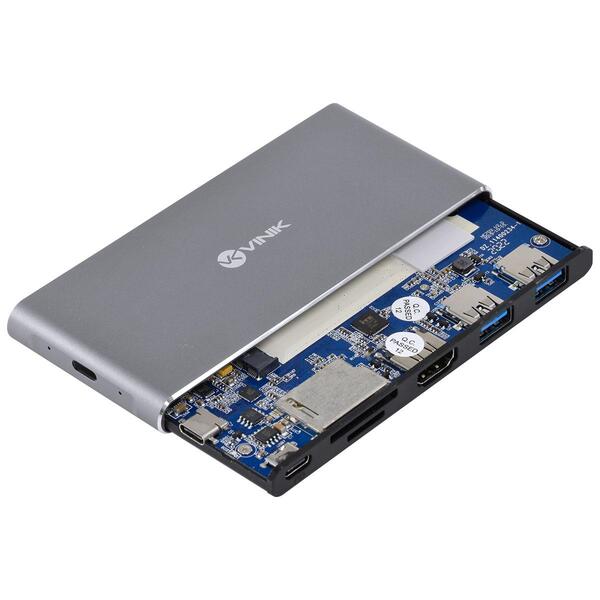 Dock Station Ssd M.2 + Hub Type C Tipo C 2 Usb 3.0 + Hdmi + L