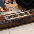 Dormente Rústico Duo 100cm: Lareira Ecológica + Champanheira